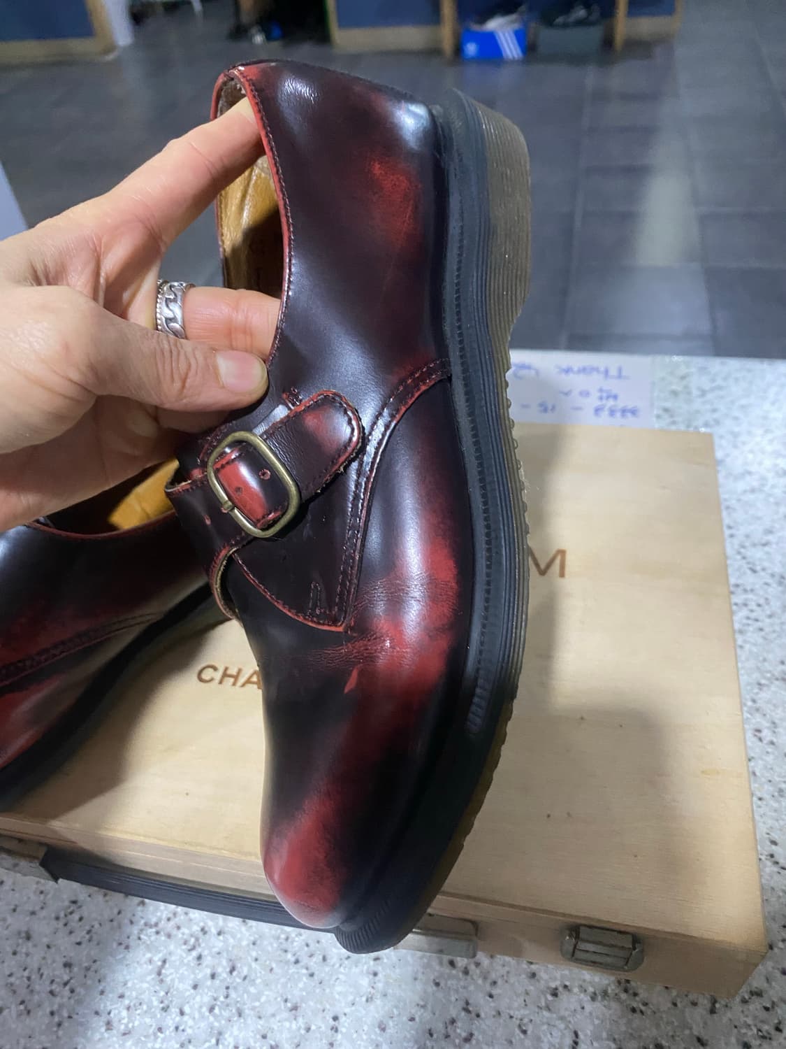 닥터마틴 몽크 스트랩 버건디 230mm 상품이미지3