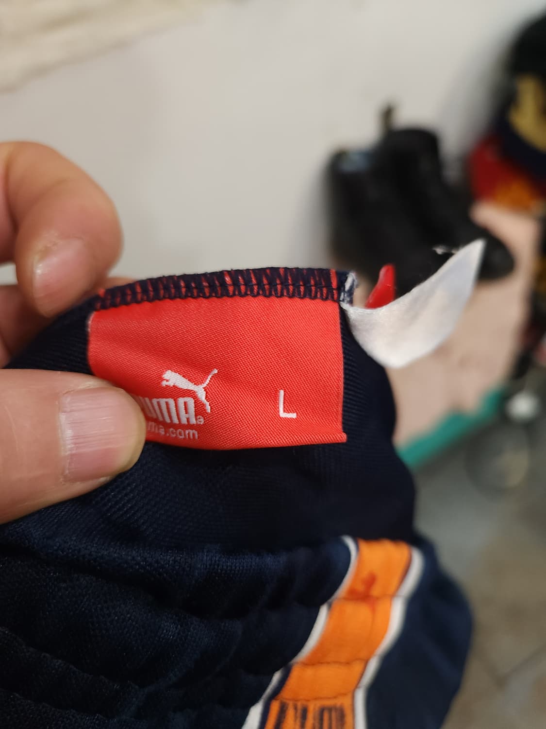 푸마 사이드라인 트레이닝 팬츠 일본판 네이비/오렌지

 상품이미지8