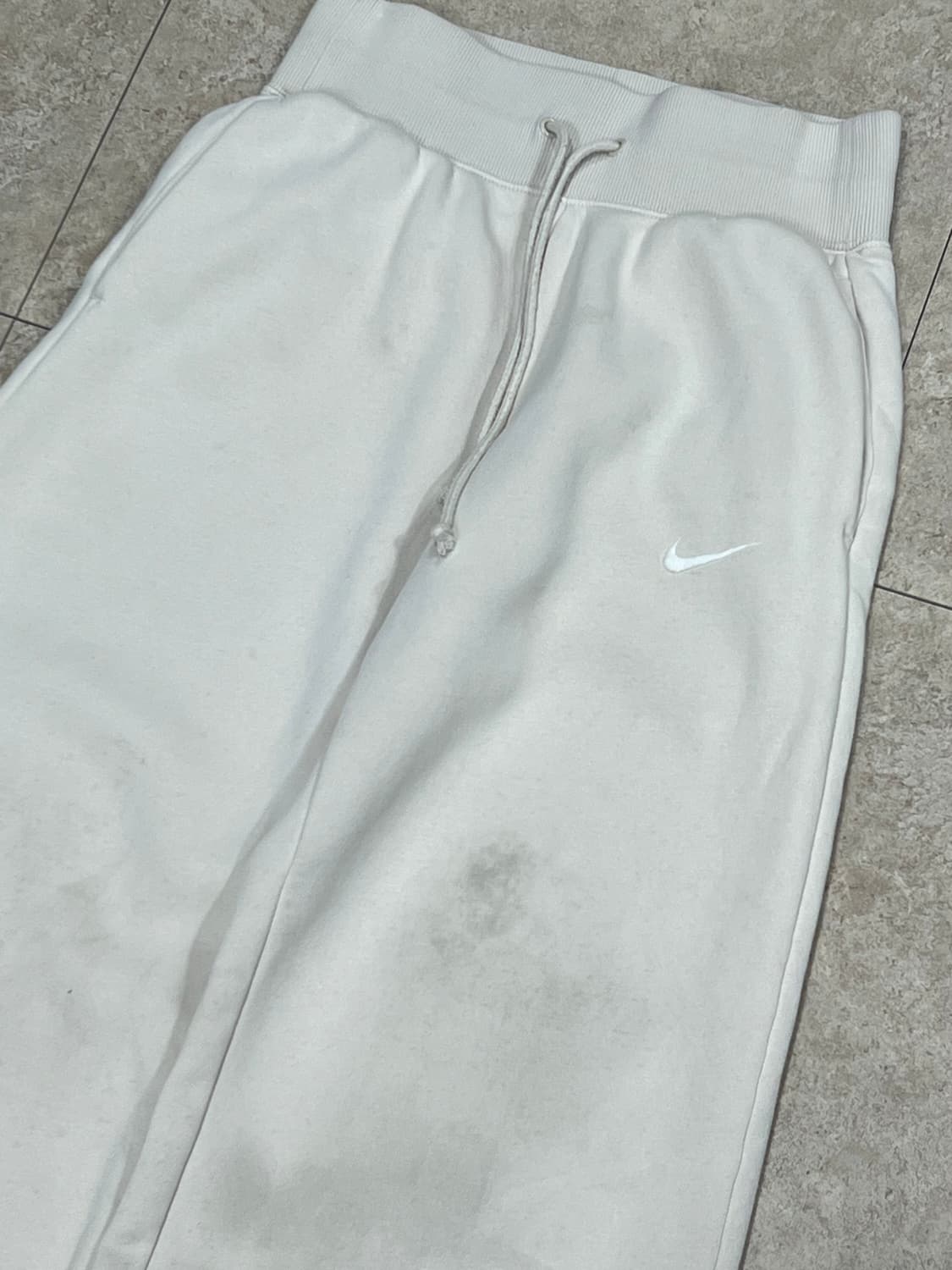 (S) 나이키 우먼스 피닉스 플리스 하이웨이스트 크롭 팬츠 아이보리 상품이미지3