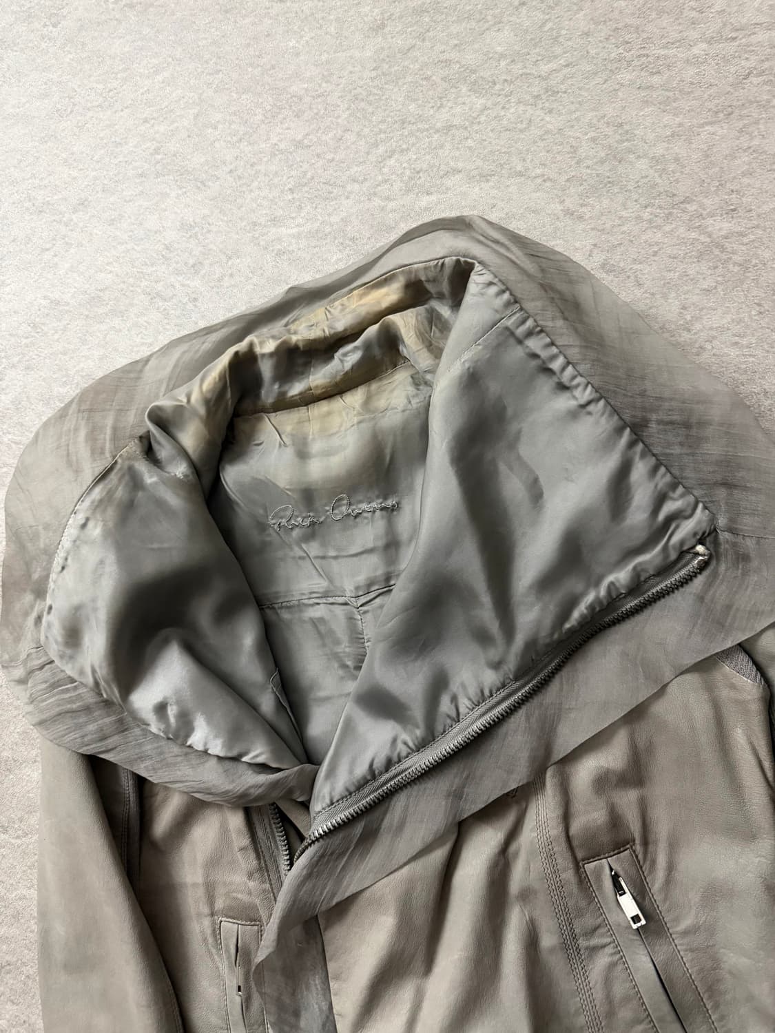 릭오웬스 캥거루 하이넥 레더자켓 상품이미지6