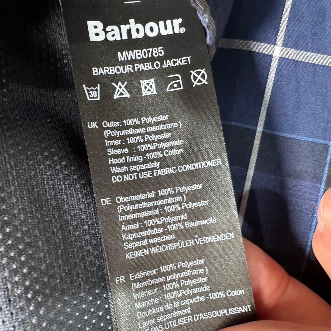 바버 폴리쉘 윈드브레이커 파블로 자켓 상품이미지8