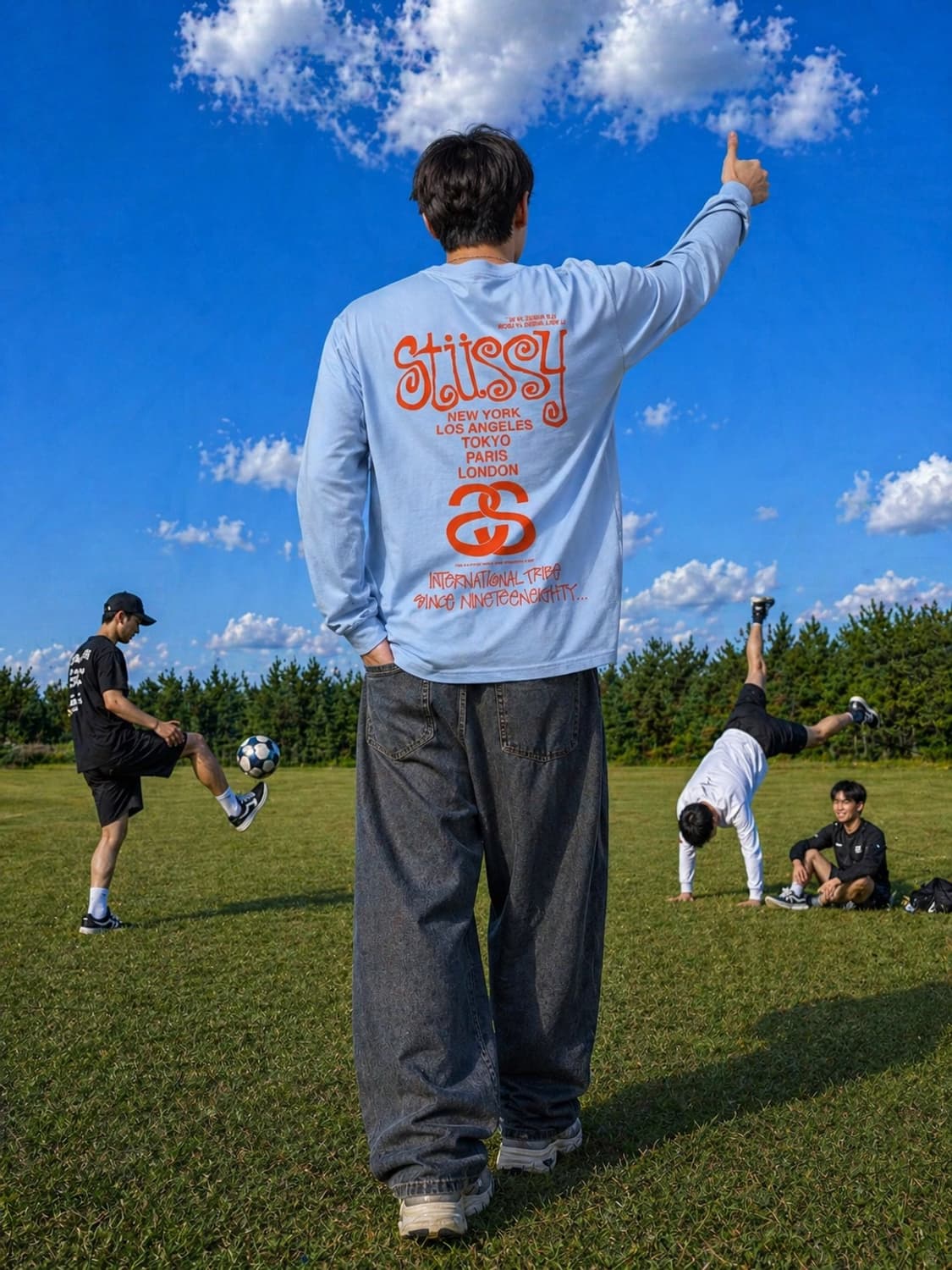 Stüssy 스투시 인터내셔널 트라이브 롱슬리브 (스카이블루) 상품이미지1