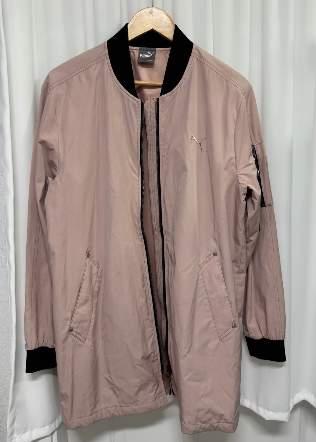 PUMA 푸마 롱 봄버 자켓 핑크 블루종 상품이미지2