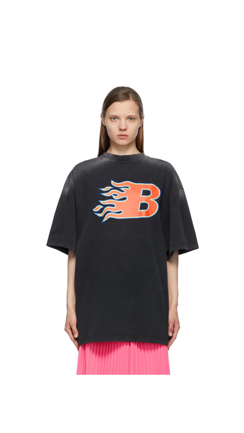 (M)발렌시아가 플레임 B로고 티셔츠 새상품 상품이미지5