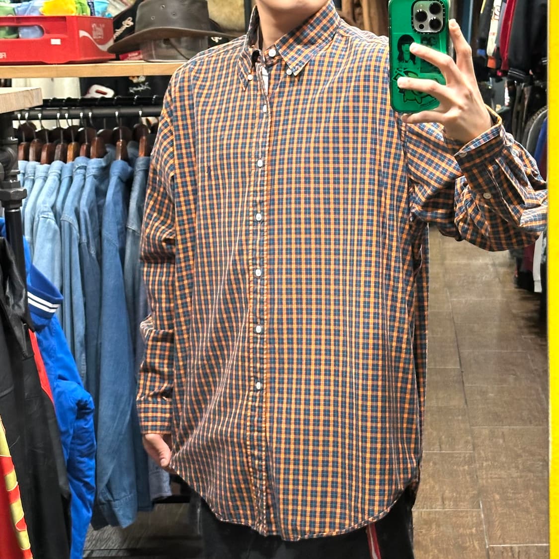 [HI] 폴로 랄프로렌 셔츠 체크오렌지 상품이미지3