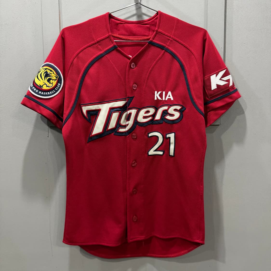 90 위팬 기아타이거즈 야구팀 21 윤석민 마킹 유니폼 져지 반팔 티셔츠 상품이미지2