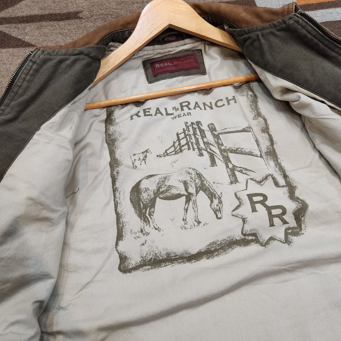 Real ranch 90s 리얼렌치 캔버스 밀리터리 자켓 M 105 워크 상품이미지6