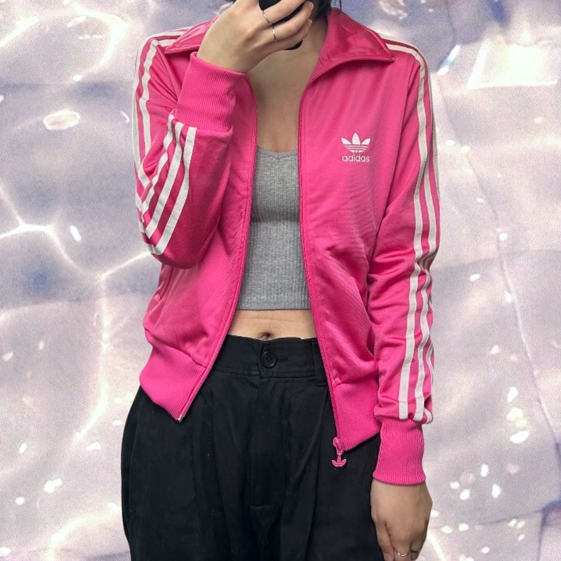 아디다스 파이어버드 빅로고 져지 핑크 핫핑크 85  상품이미지3