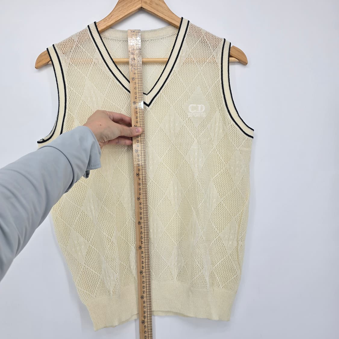 CD 스포츠 아이보리 니트 조끼 상품이미지4