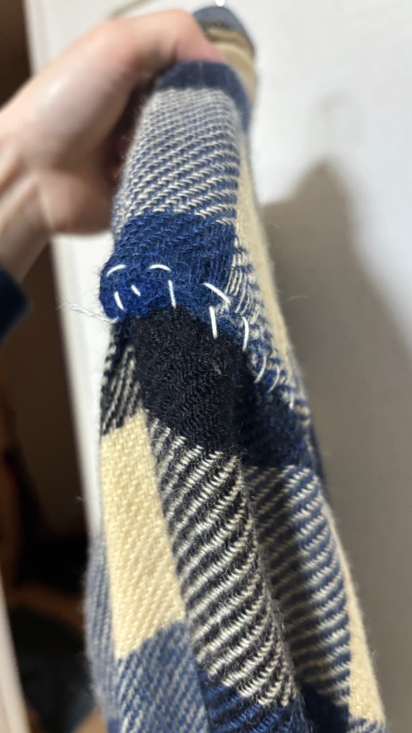 40s 울 플란넬 보로 셔츠 상품이미지4