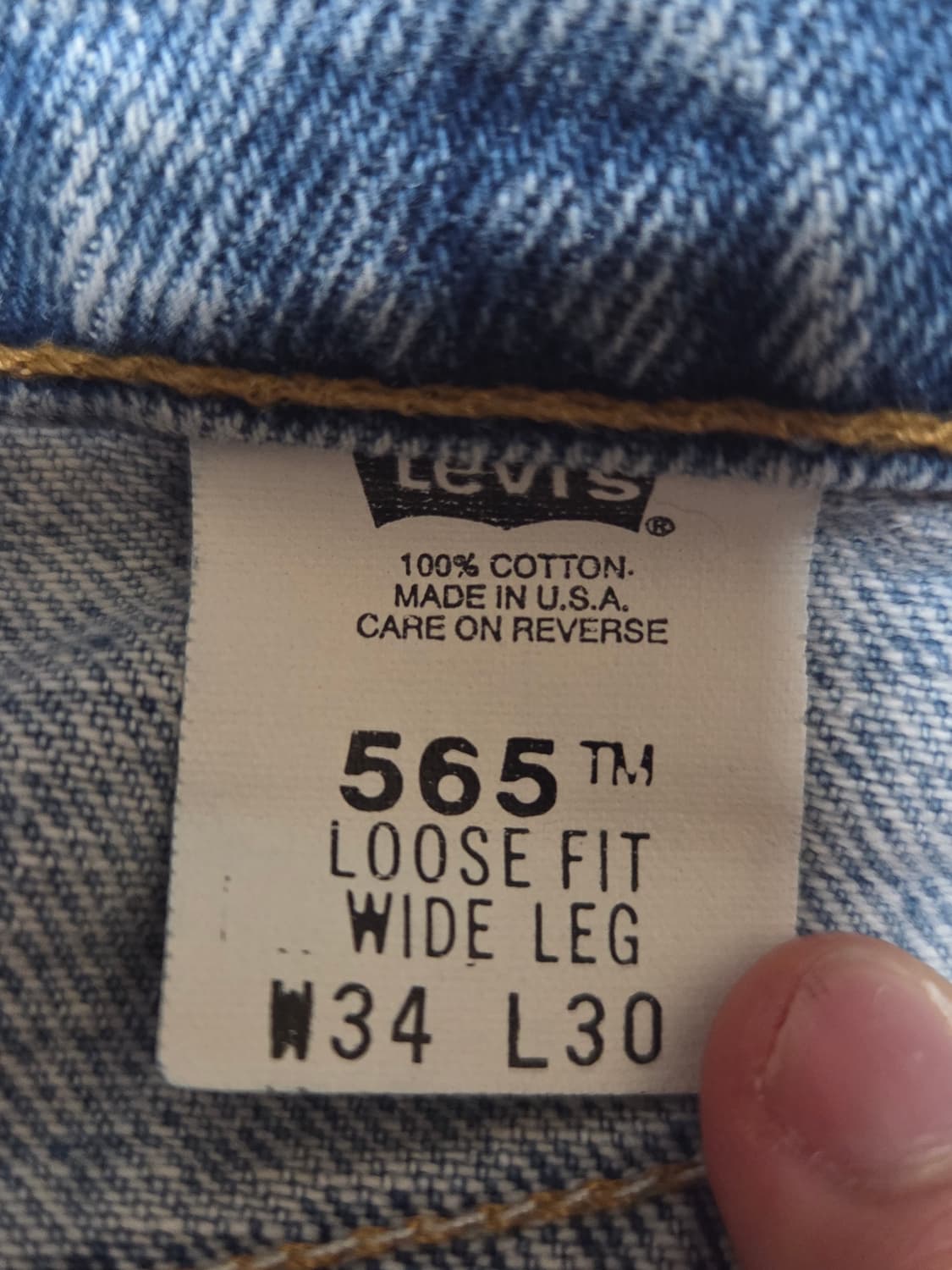90s 리바이스 565 made in usa 블랭크탭 상품이미지7