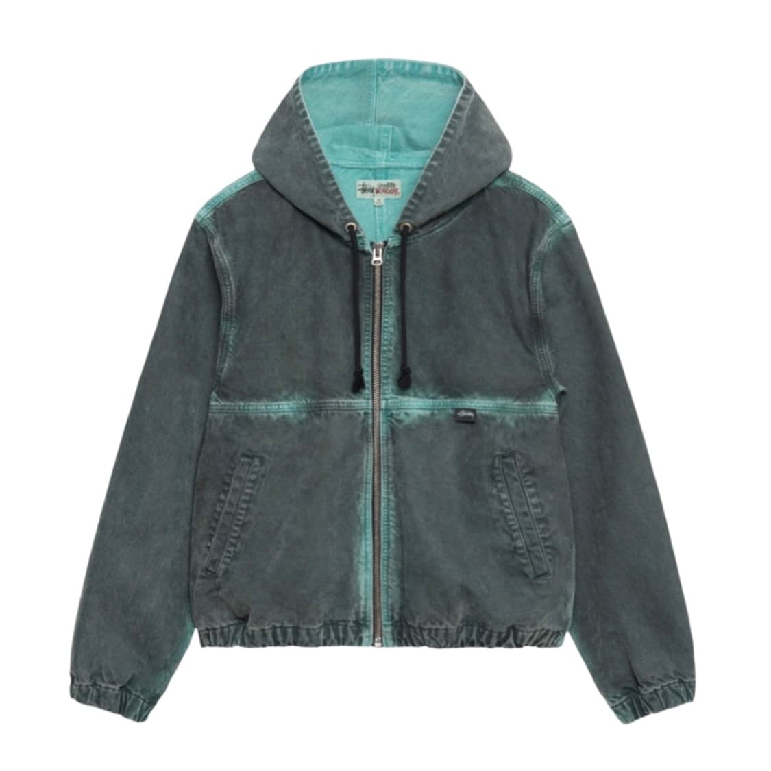 스투시 스프레이 다이 후드 워크 자켓 블랙 상품이미지1