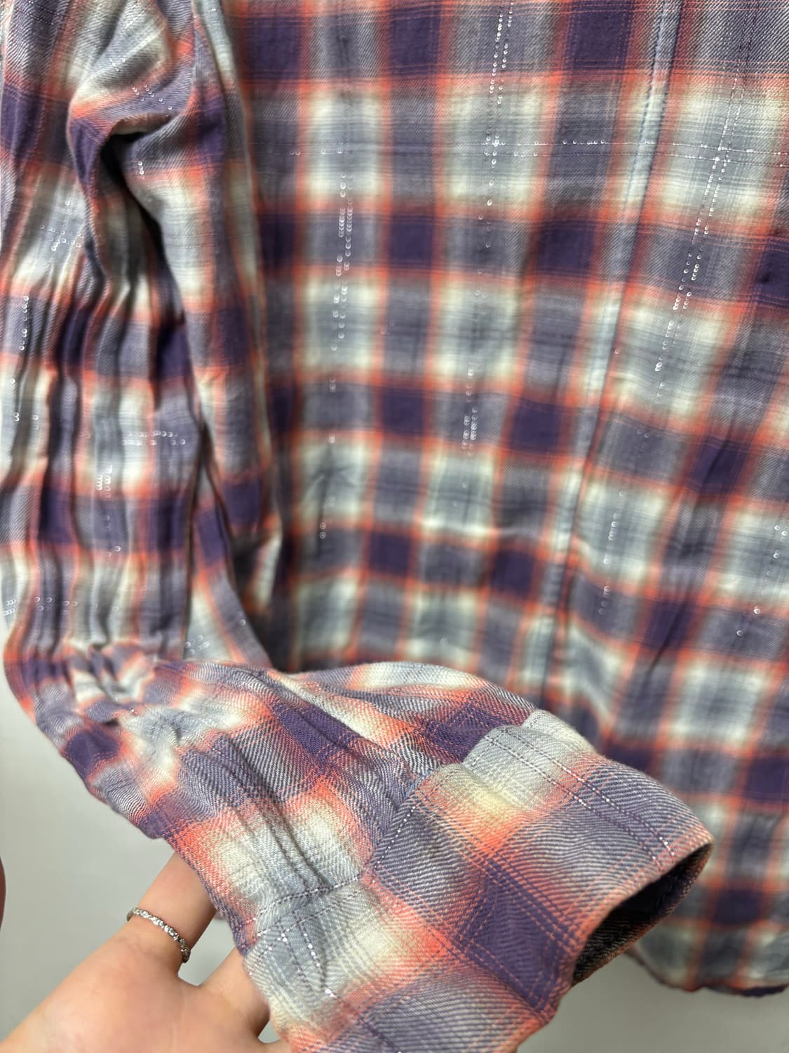 jpn vintage Grunge Check Shirt 상품이미지3