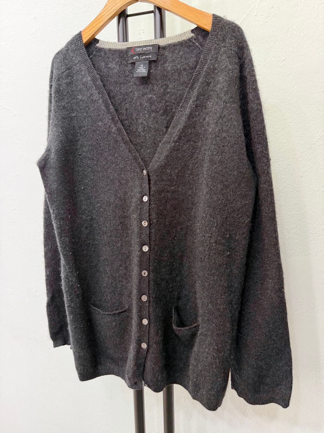 정품) 레드문 캐시미어100 가디건 M 상품이미지3