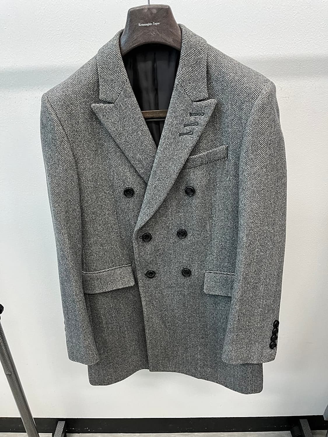 95) 레노마 헤링본 캐시미어 코트  상품이미지3