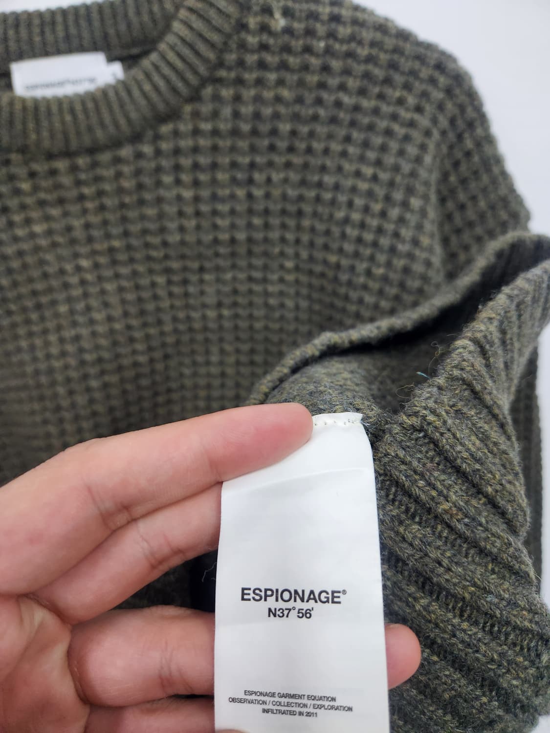 Espionage 카키 니트 상품이미지5