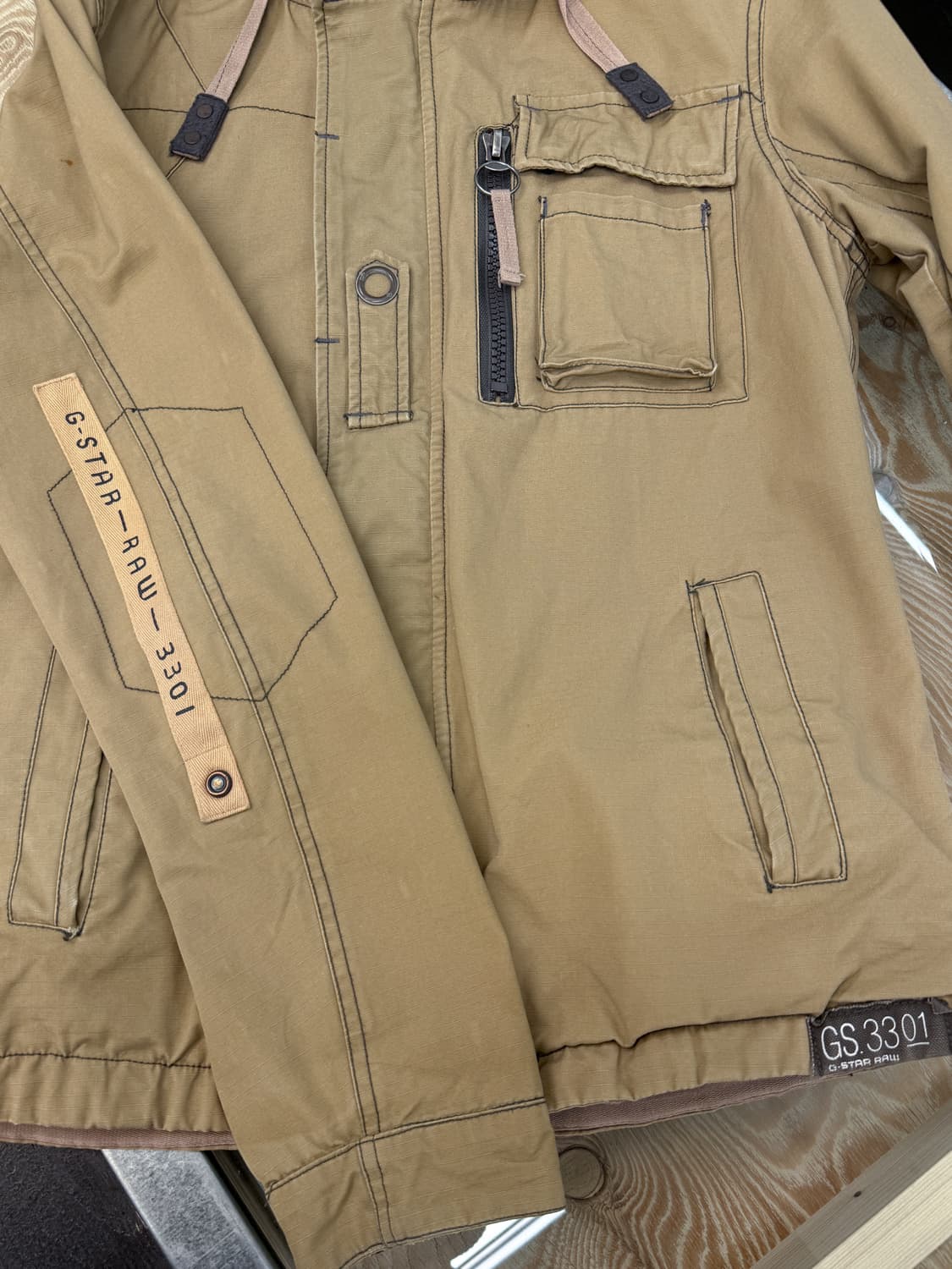 지스타로우 그런지 밀리터리 후드 자켓 상품이미지6