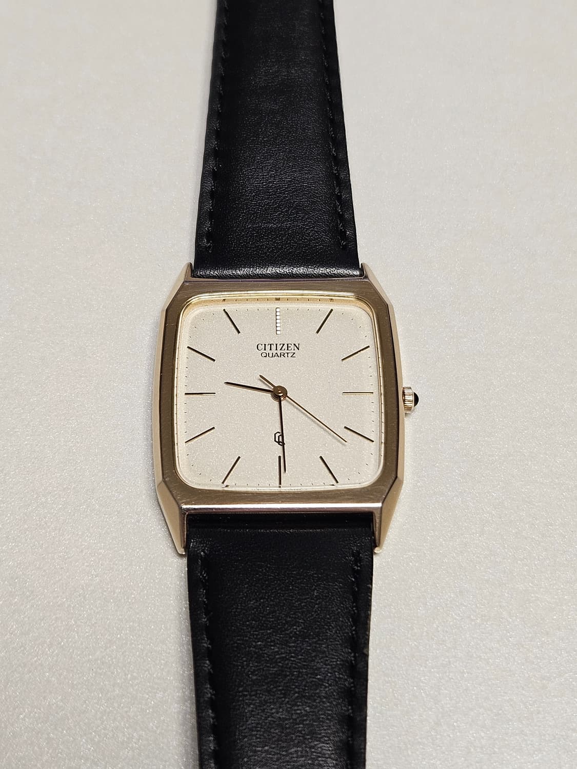 빈티지 시티즌 쿼츠 금장 가죽 시계 상품이미지3