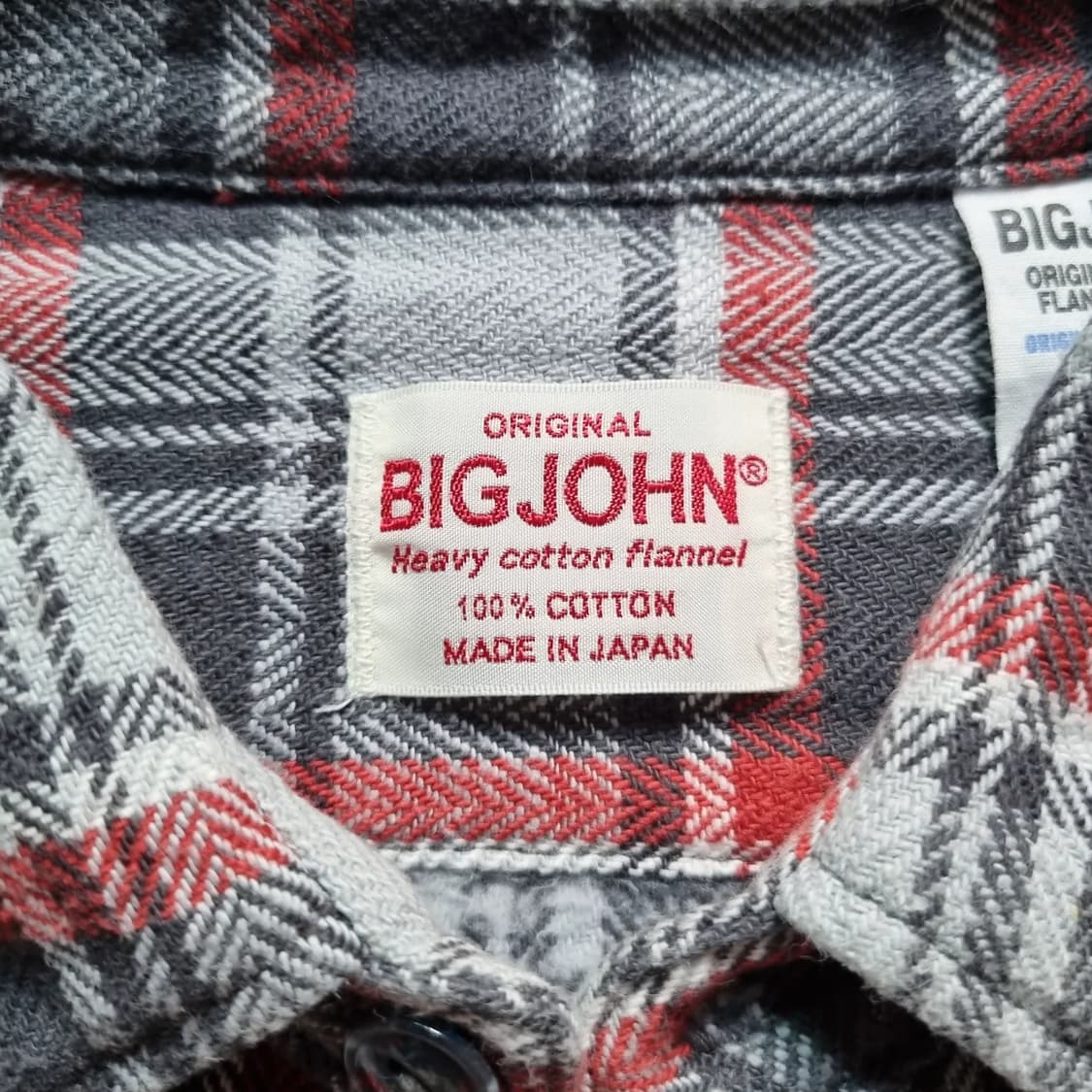 BIG JOHN Heavy Flannel Check Shirt L sz 상품이미지4