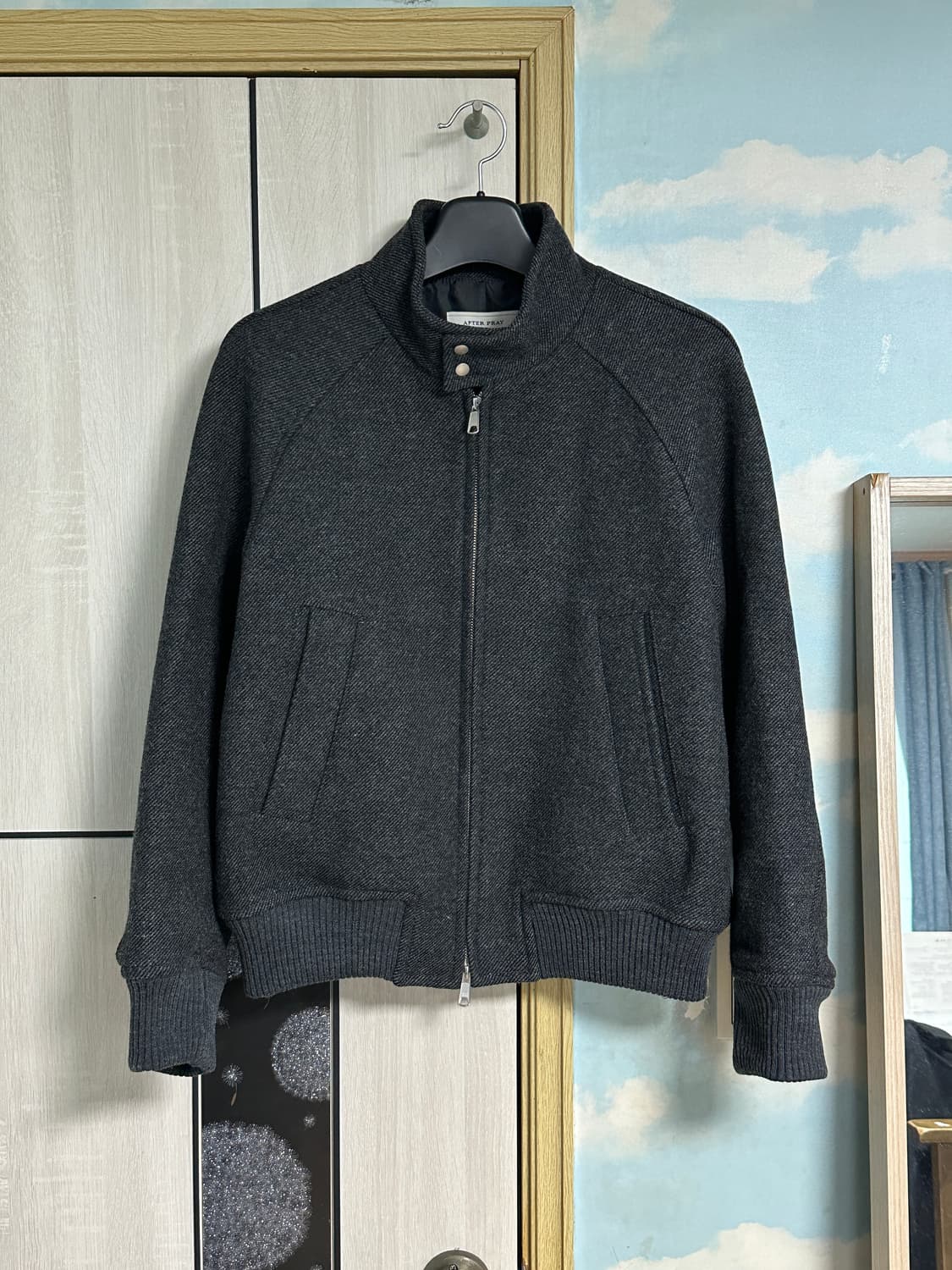 (M) 애프터프레이 리가즈 해링턴 블루종 차콜 상품이미지2