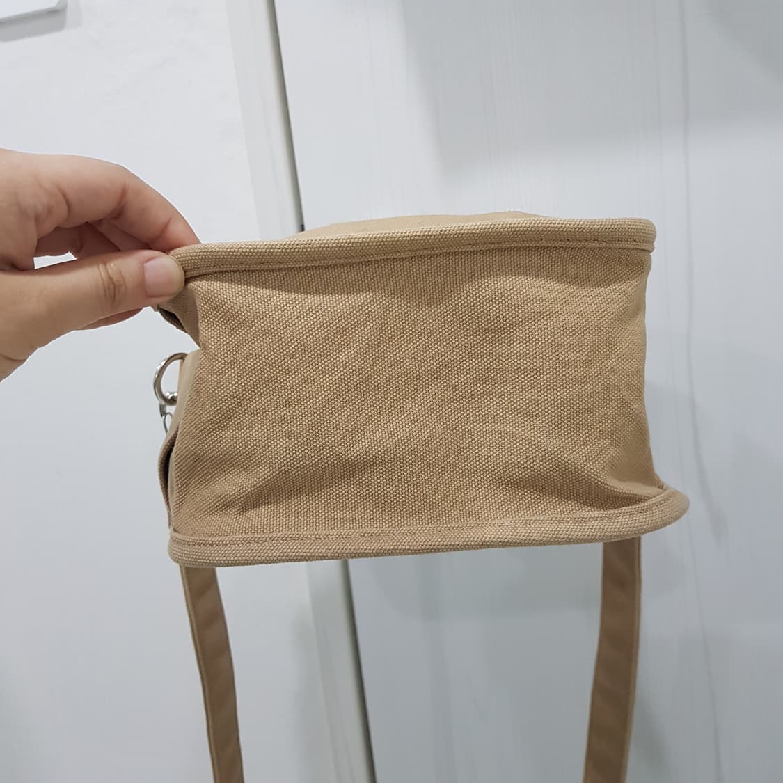 캉골 캔버스 미니 크로스 토트백 베이지 상품이미지8