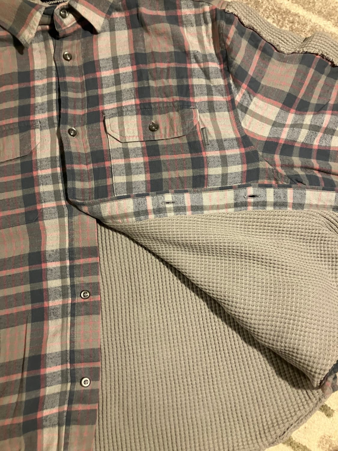 디스이즈네버댓 플레이드 체크후드 셔츠 그레이 S 상품이미지5