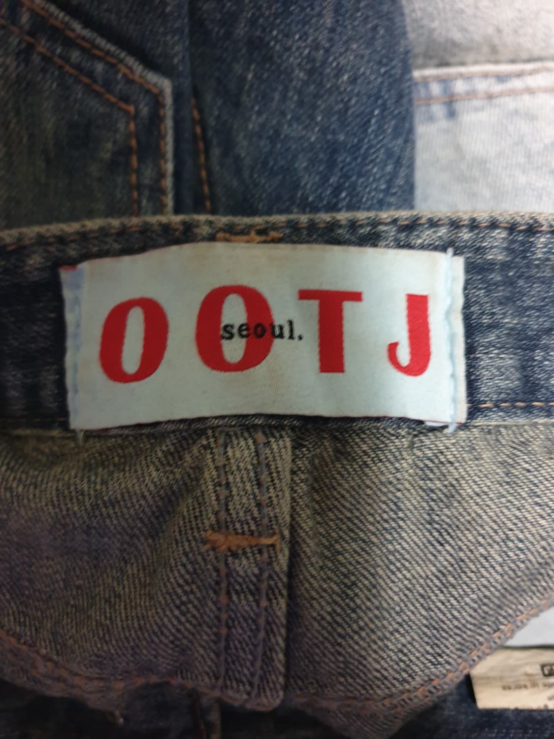 OOTJ 서울 로우라이즈 세미부츠컷 빈티지워싱 데님팬츠 (S) 상품이미지5