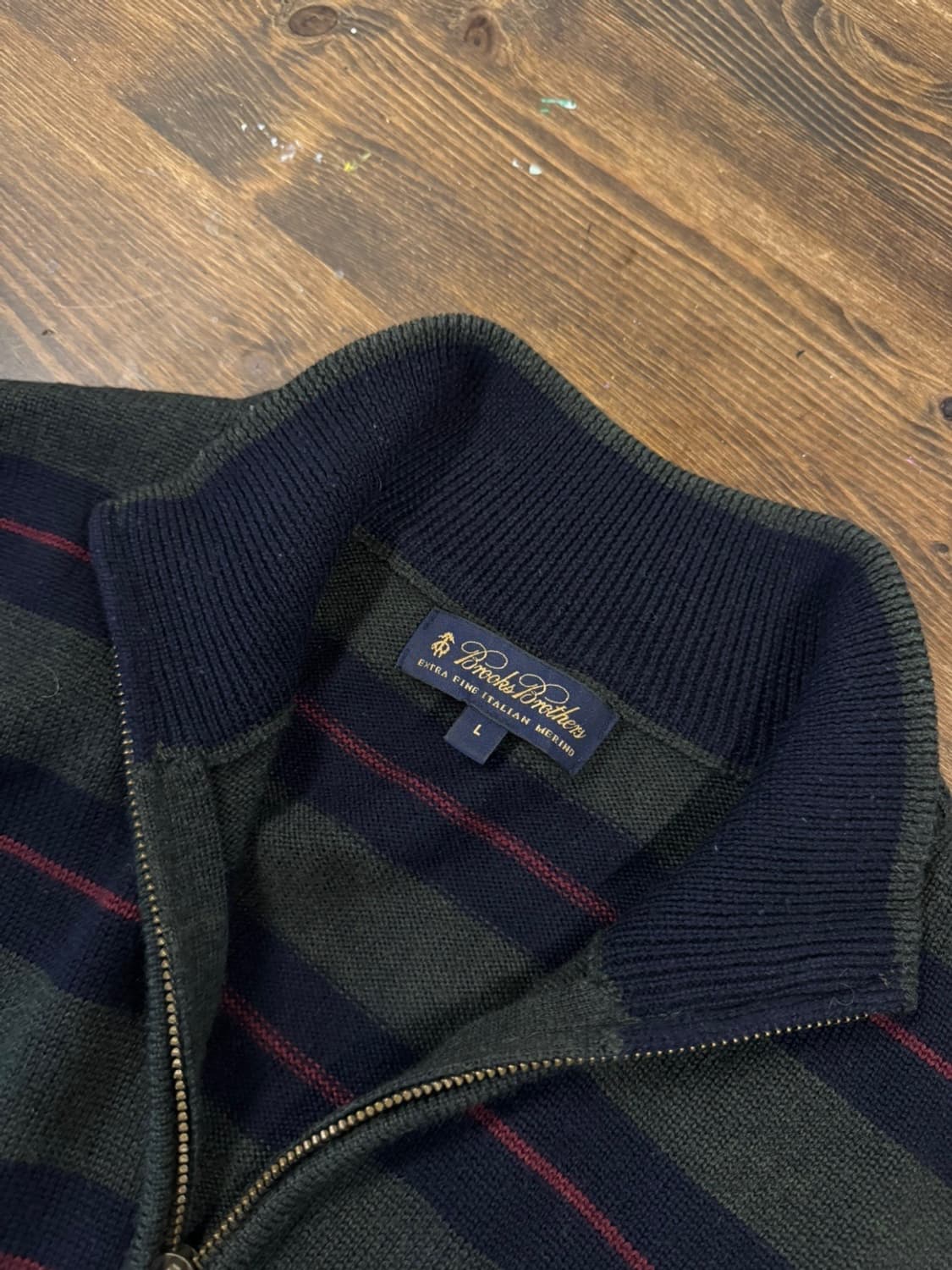 브룩스 브라더스 짚업 니트 100 상품이미지7