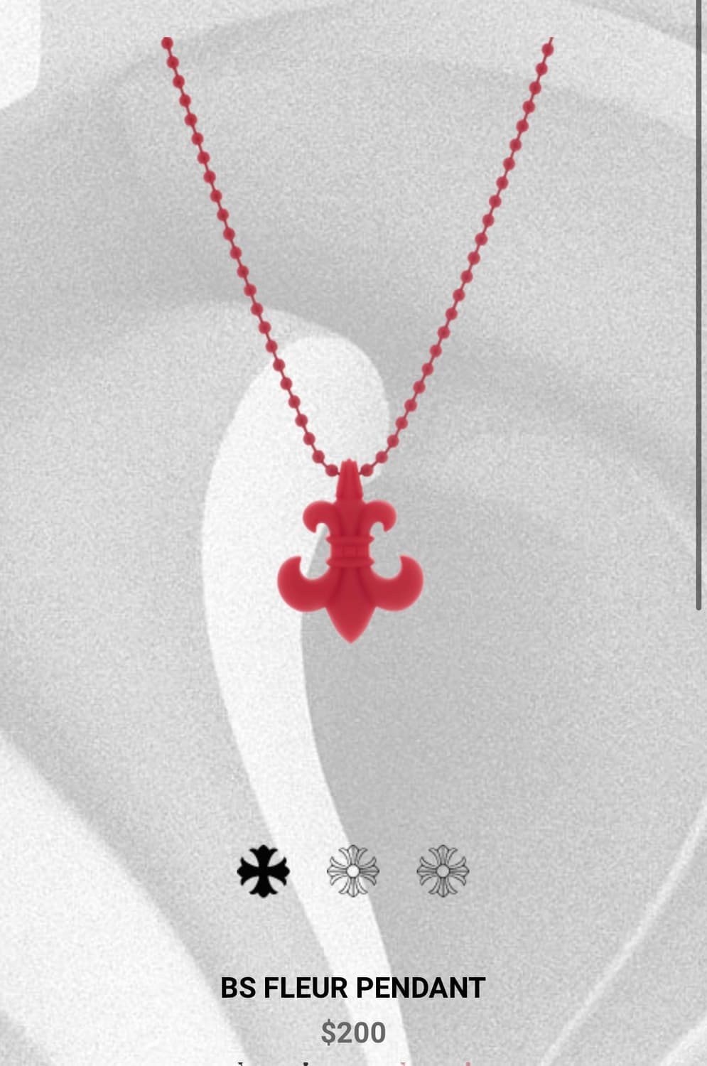 실리크롬 BS Fleur Pendant Red 상품이미지1