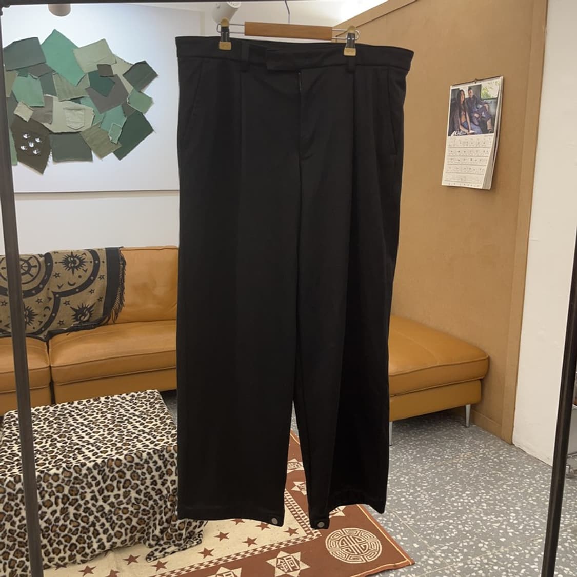 노매뉴얼 핀턱 롤포켓 와이드 슬랙스 팬츠 L C09287 상품이미지3