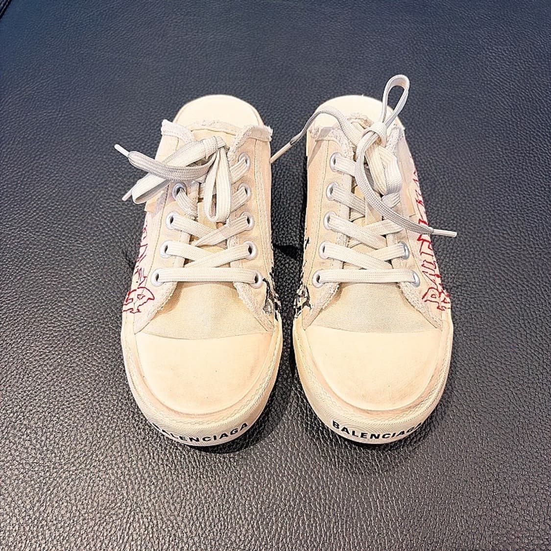 (정품/새상품) 발렌시아가 여성 베이지 빈티지 파리스 뮬 상품이미지1