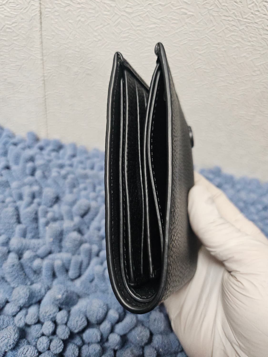 코치 블랙 가죽 반지갑 남성용  11*9 상품이미지7