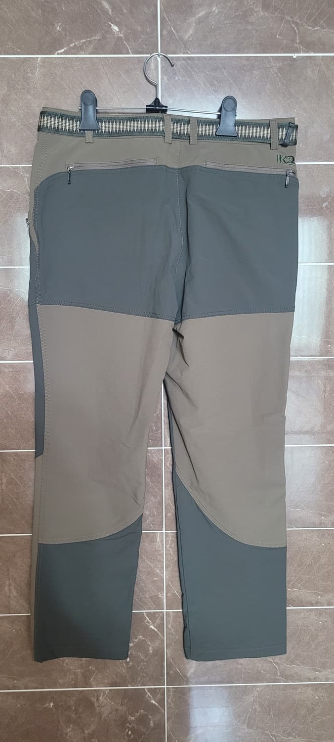 남성82사이즈)K2 등산바지 카키/그레이(기모,벨트세트) 상품이미지2