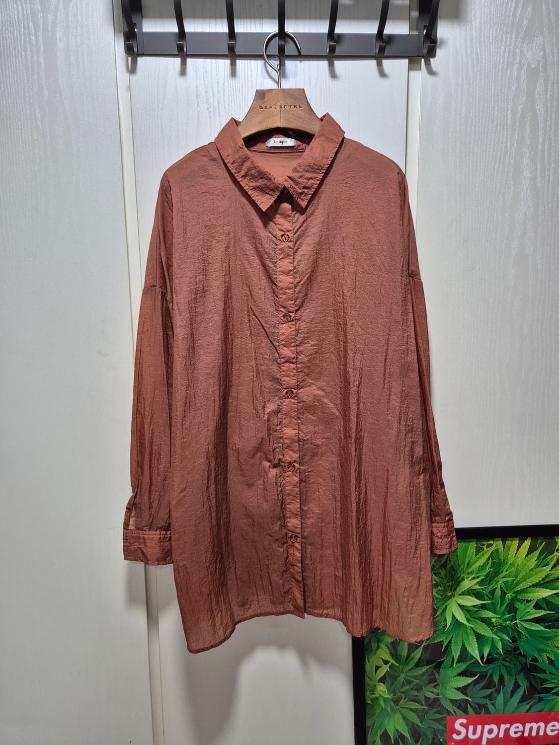 (세일) JPN VTG. 브릭칼라 오버핏 셔츠 블라우스 상품이미지1