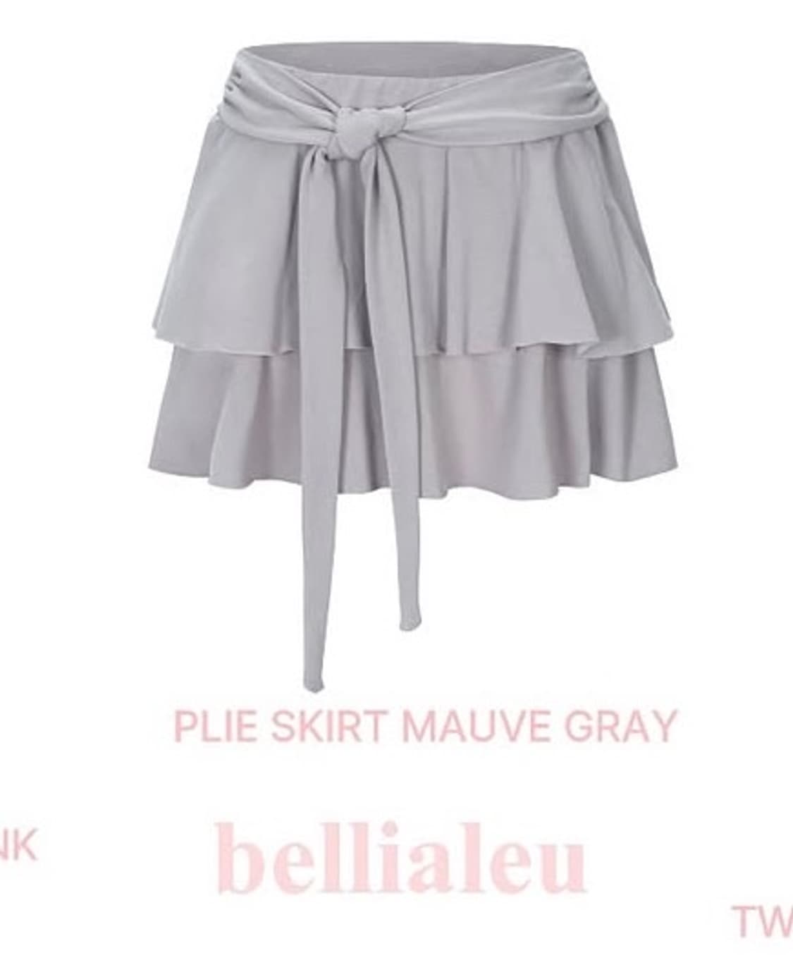 벨리아르 플리에 스커트 모브그레이 (장원영 착용) 상품이미지1