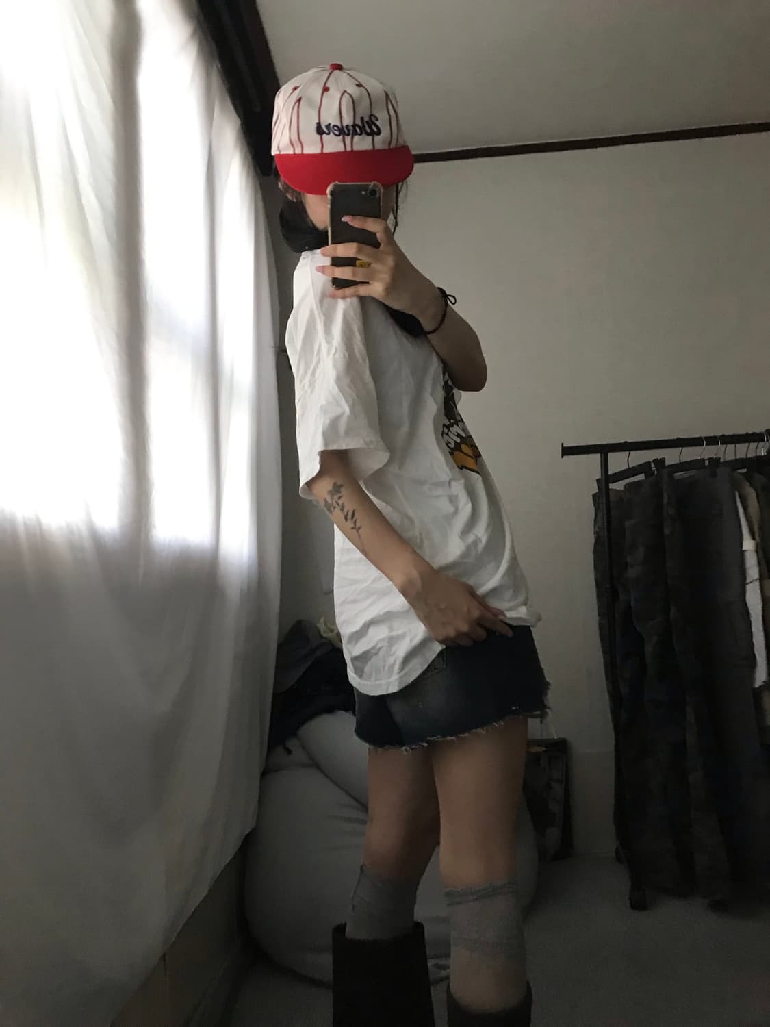 히스테릭글래머 화이트 반팔티셔츠 상품이미지6