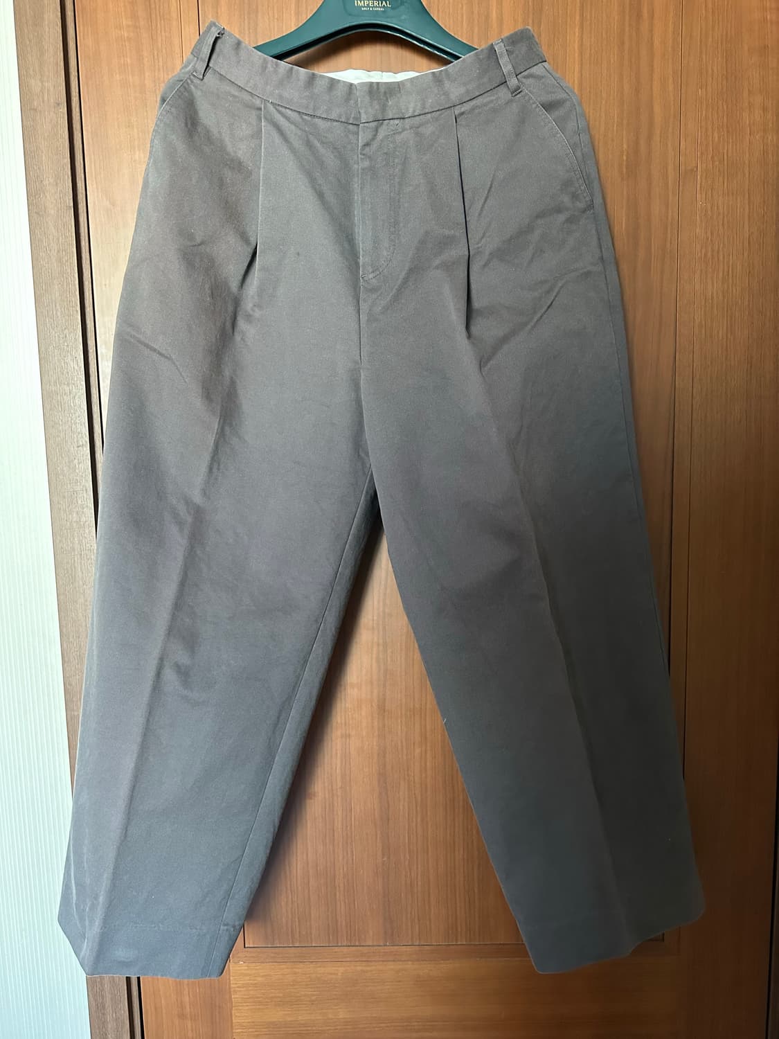 르아브 와이드 치노팬츠 그레이 L 상품이미지3