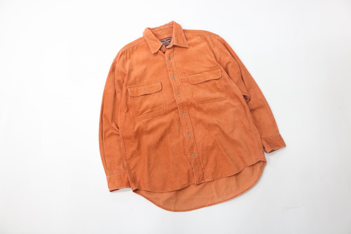 PENNY WORTH 빈티지 오렌지 코듀로이 워크 셔츠 (M) 상품이미지2