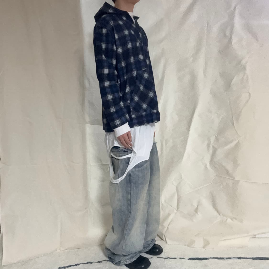 Schott Ombre Check Plaid Anorak Hoodie  상품이미지4