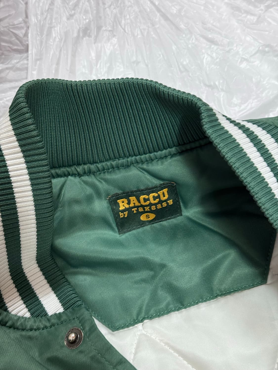 takeasy raccu 테이크이지 베이스볼 바시티 자켓 상품이미지4