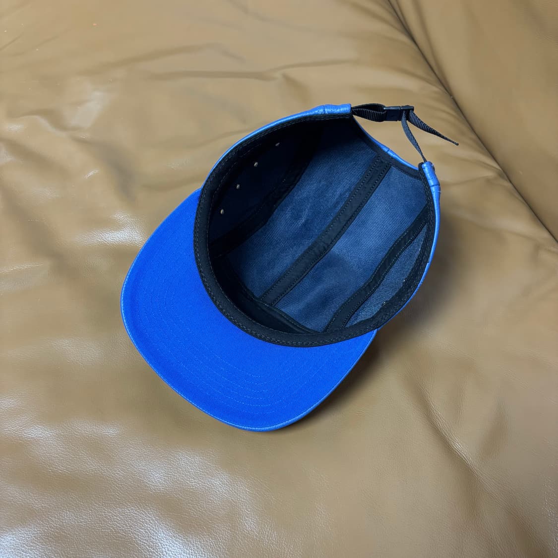Supreme 슈프림 레더 블루 캠프캡 모자 (Leather Blue) 상품이미지6