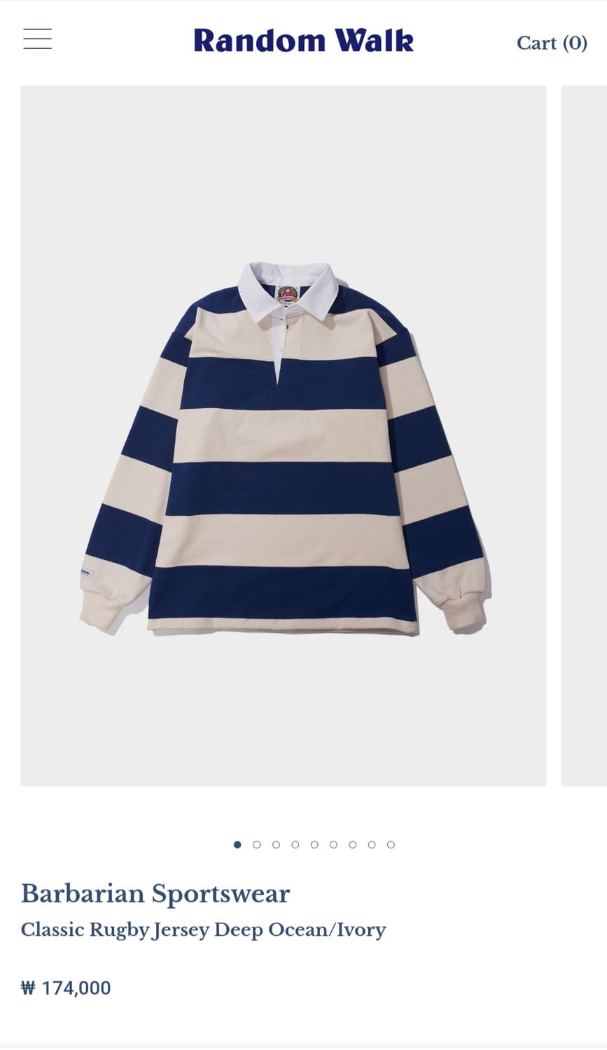 바바리안 스포츠웨어 Ocean/Ivory 럭비셔츠 상품이미지5