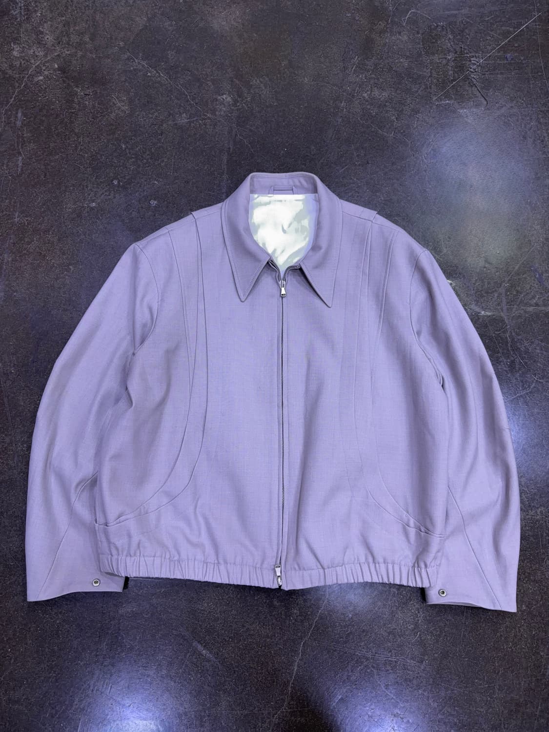 쿠어 울 절개라인 블루종 자켓 모카 그레이 M 상품이미지4