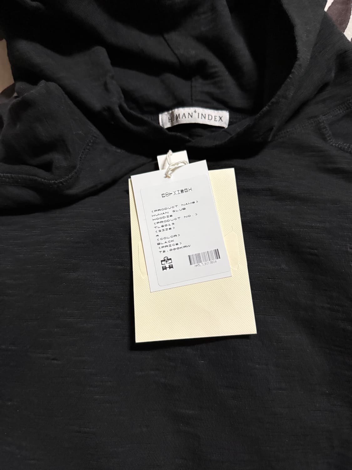 [4]폴리테루 휴먼인덱스 슬럽후디 블랙 상품이미지3