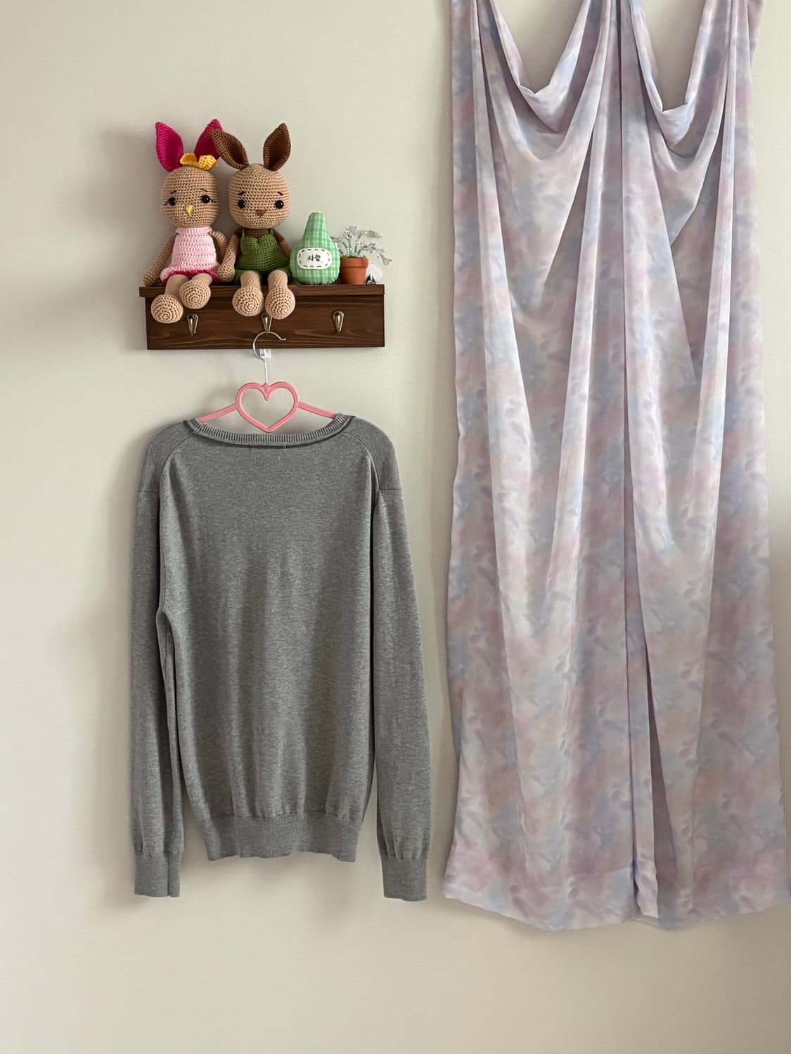 회색 니트 카디건 상품이미지3