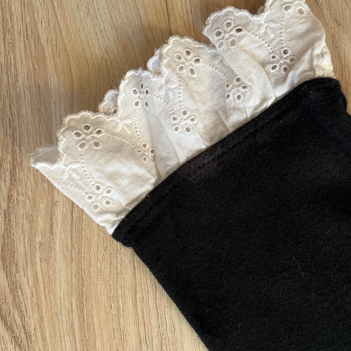 일본 MILK 레이스 카라 블랙 티셔츠 로리타 헤이세이 레트로 상품이미지4