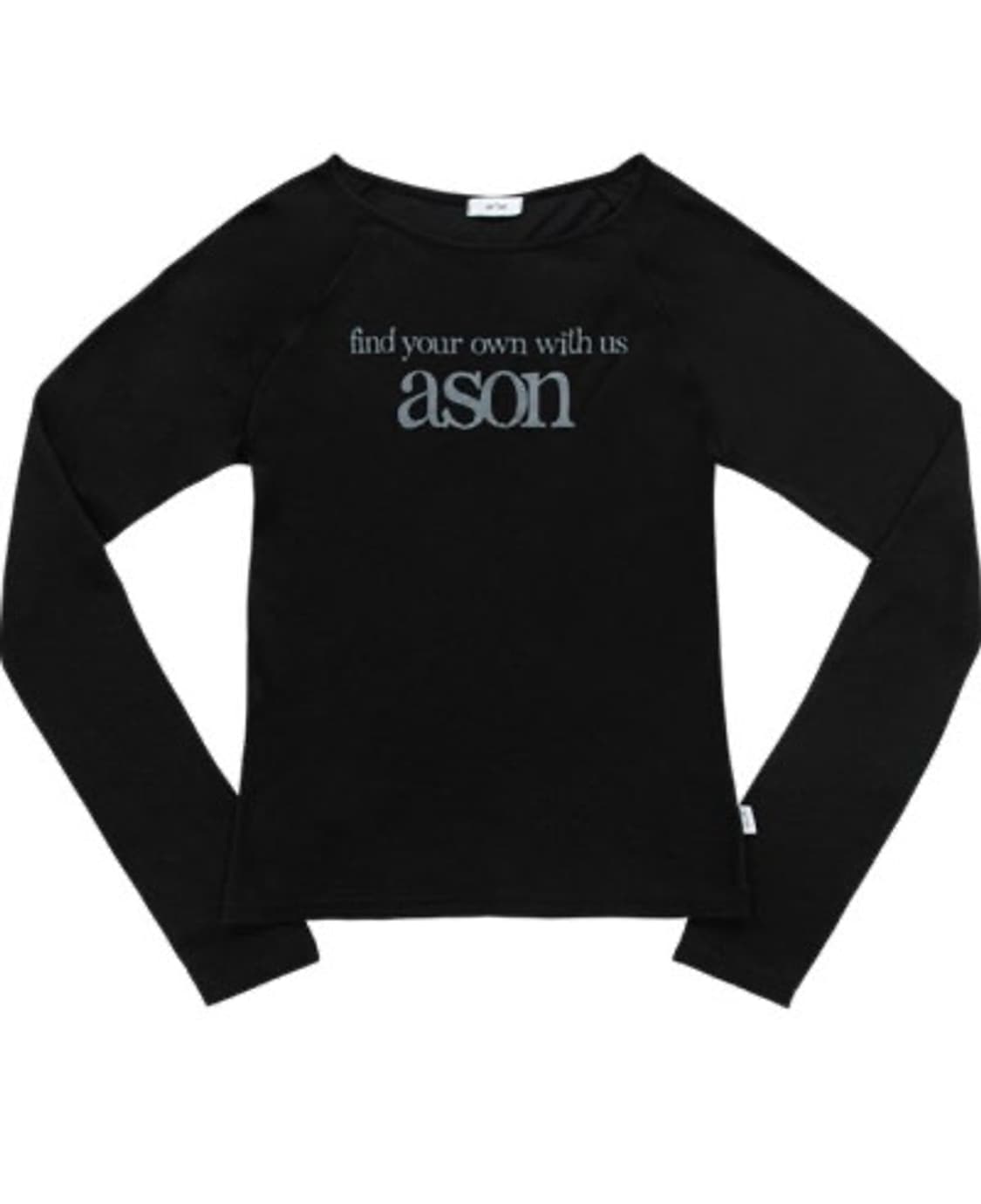 애즈온 레터링 롱슬리브 블랙 상품이미지1