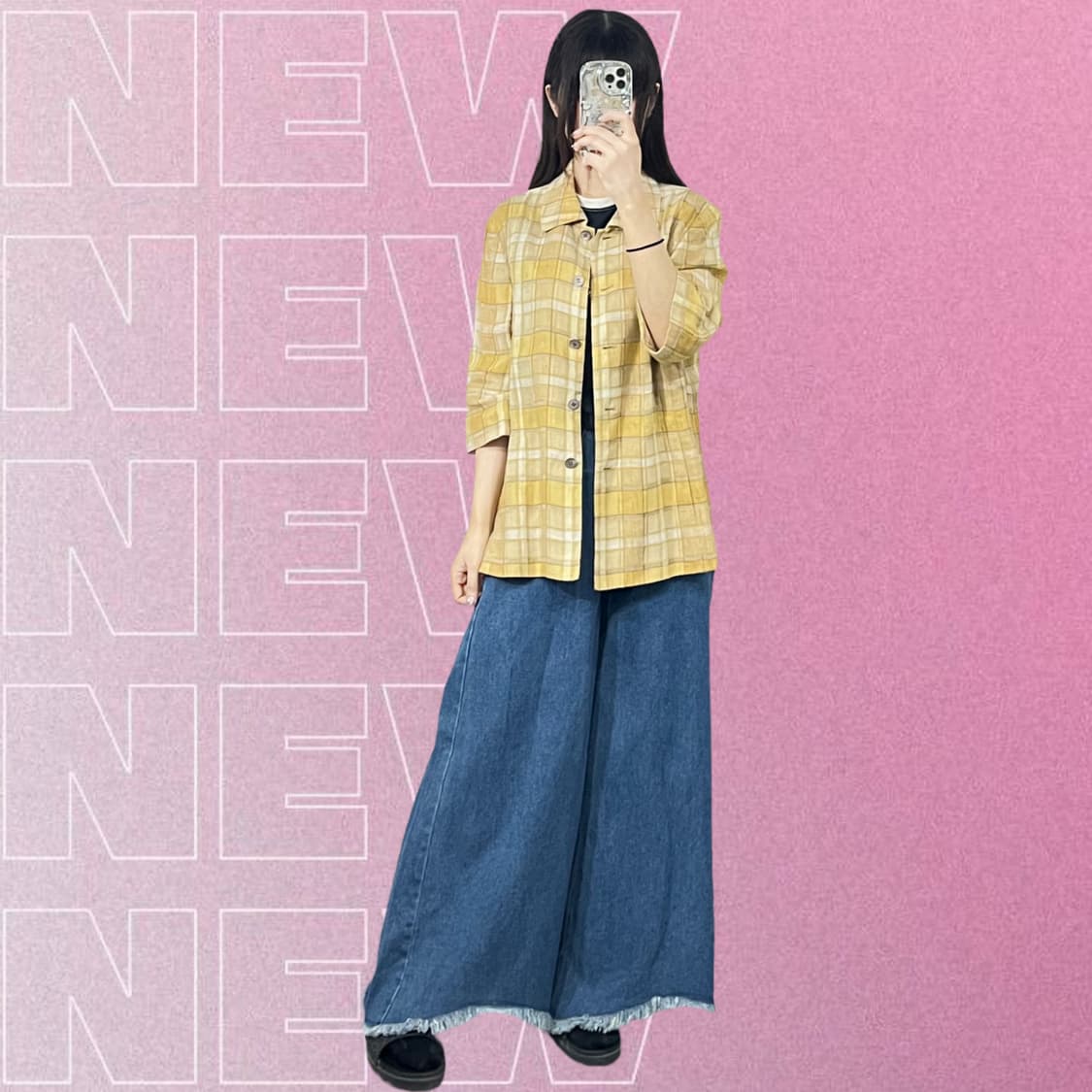 이태리 린넨 체크 자켓 상품이미지1
