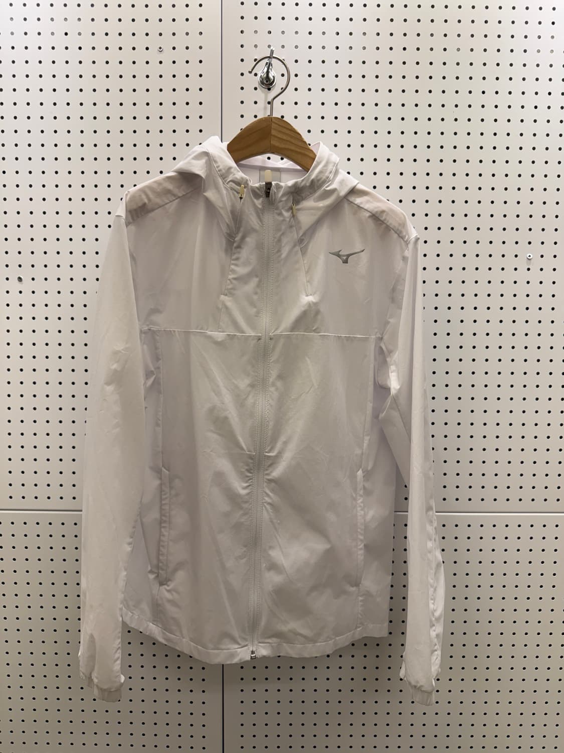 미즈노 메쉬 후드 바람막이 화이트 U1554 상품이미지2