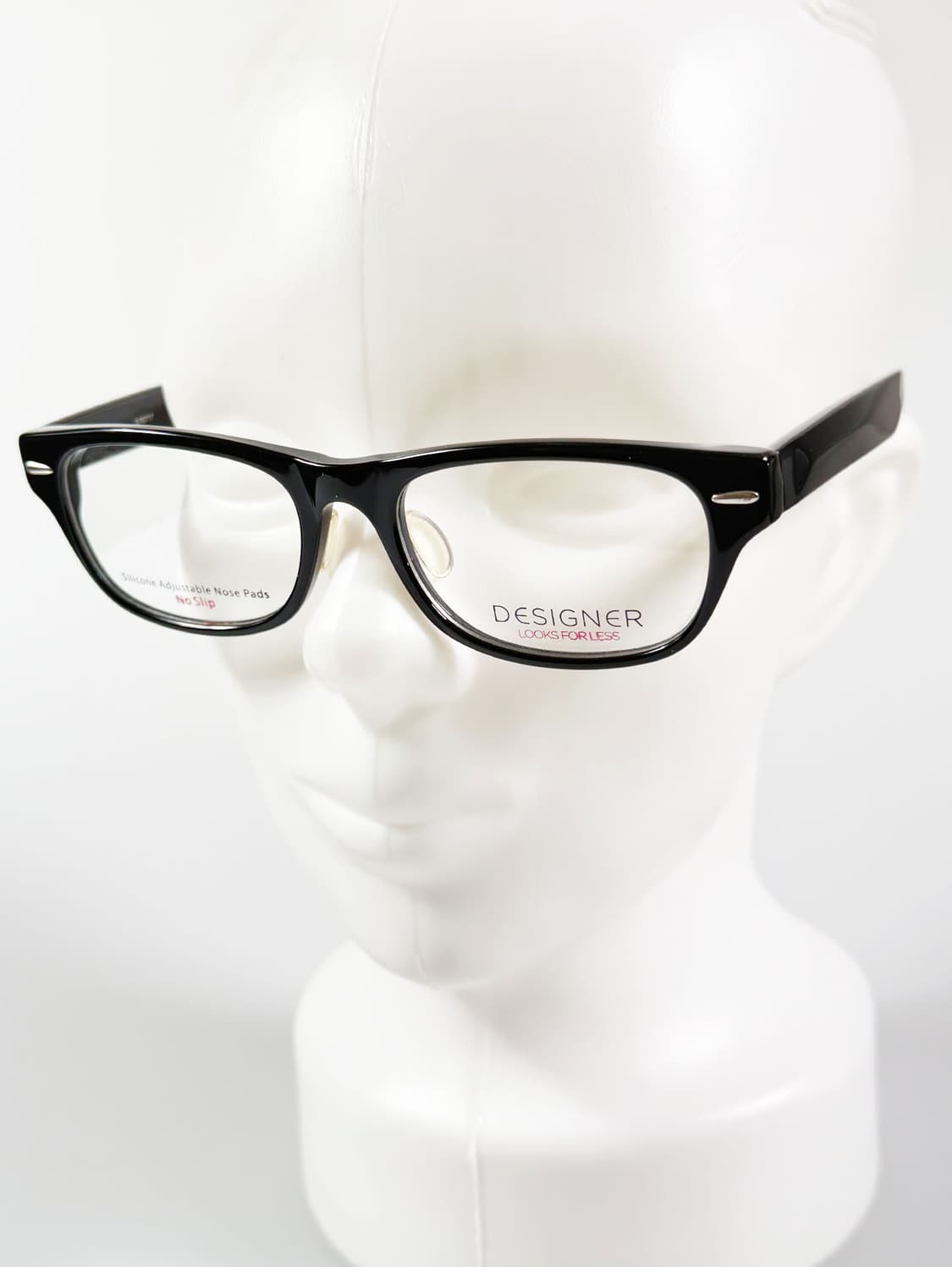 DESIGNER 블랙 뿔테 스퀘어 프레임 빈티지 안경 상품이미지8
